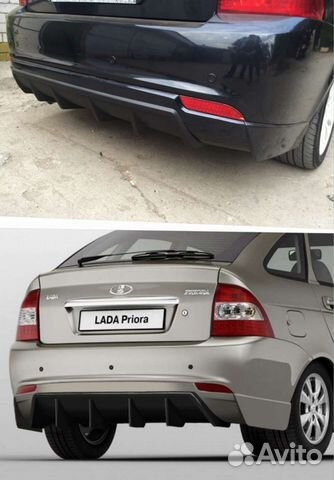 Диффузор заднего бампера приора 2