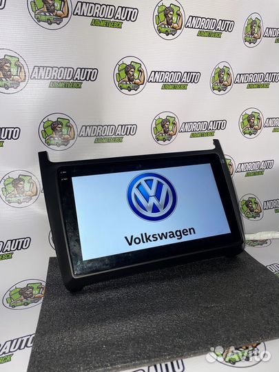 Магнитола android на volkswagen polo black 9 дюймо