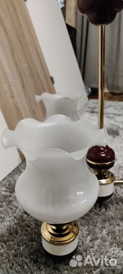 Люстра 3 рожка и потол. светильник (с лампочками)