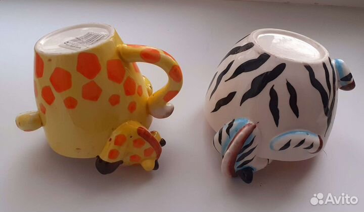 Яркая колоритная кружка, пиала и бокал