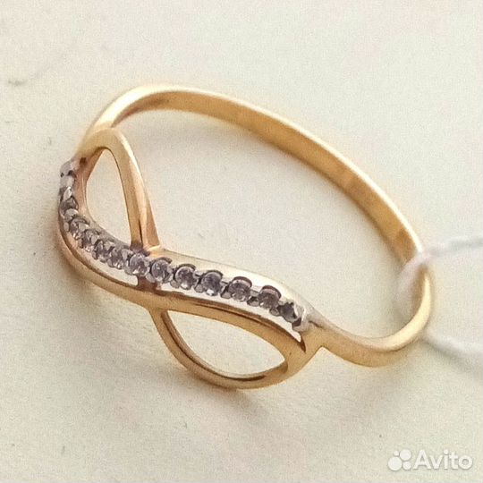 Кольцо / размер 16 / 0,96г / Золото585 / фианиты круглые