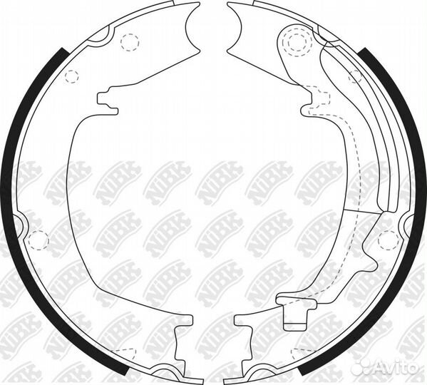 Колодки барабанные nibk FN0644