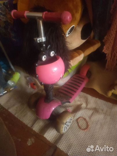 Самокат детский трехколесный светящимися колесами