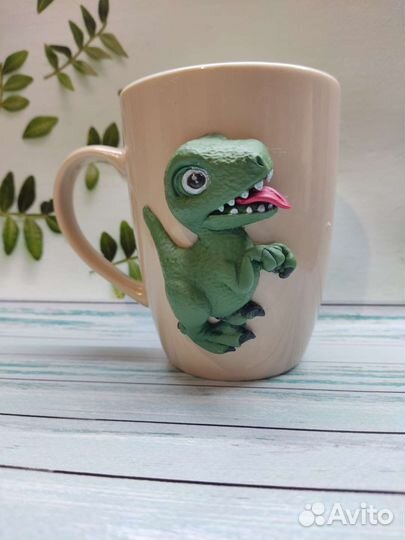 Кружки с декором из полимерной глины