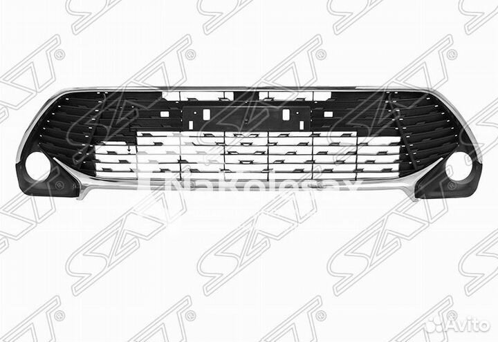Решетка в бампер toyota camry 17-18 с оправами под