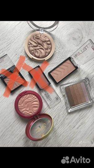 Румяна, хайлайтер, бронзер