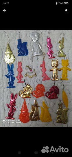 Елочные игрушки СССР. Колкий пластик