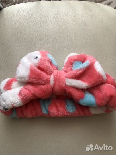 Косметическая повязка на голову с бантом