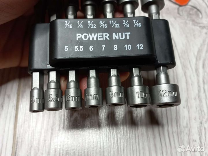 Набор торцевых магнитных головок для шуруповёрта