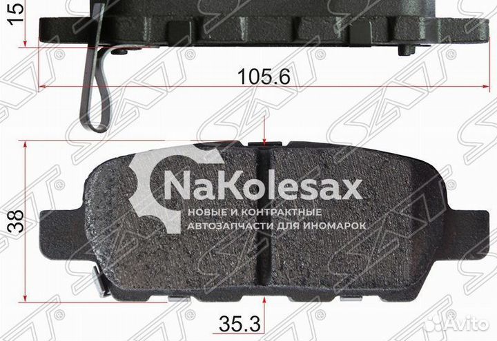 Колодки тормозные зад nissan J10 06-13 X-trail T##