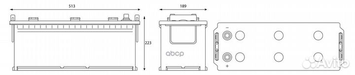 Аккумулятор gladiator EFB 140 Ah, 1050 A, 513x1