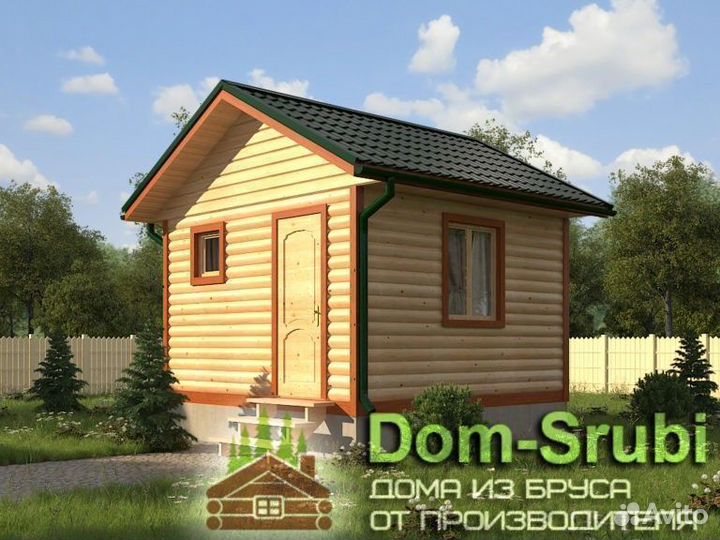 Камешково-Хорошая надёжная Баня из бруса Б-2 (4х4)
