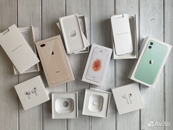 Коробки iPhone se, airpods pro оригинал