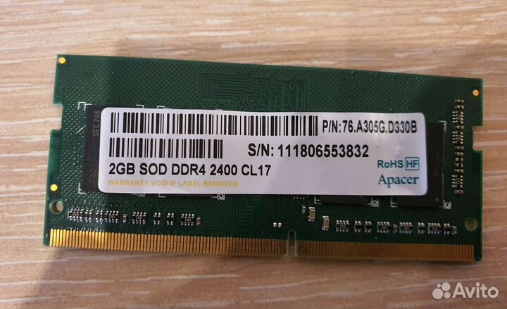 Оперативная память для ноутбука ddr4 4gb