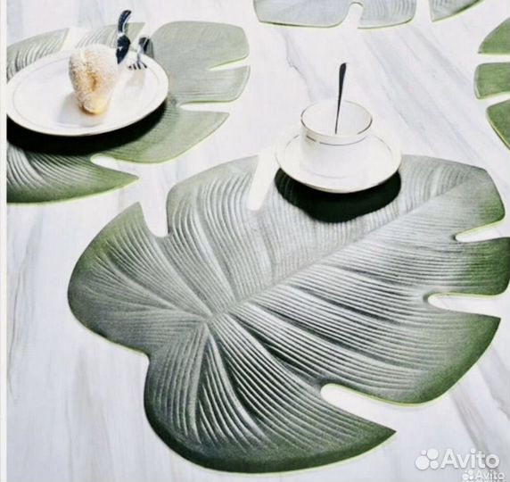 Салфетка декоративная Лист зеленого цв