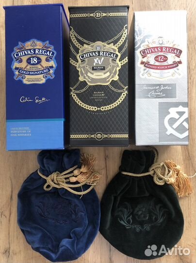Коробка Macallan 18, 12, Chivas виски, коньяка