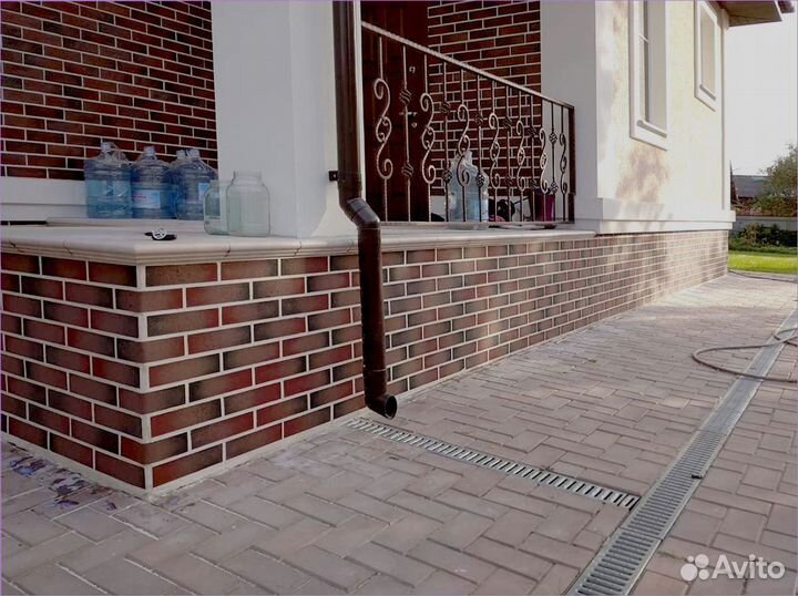 Гибкий кирпич на сетке для отделки