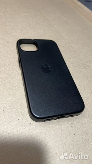 Кожанный чехол с MagSafe iPhone 13