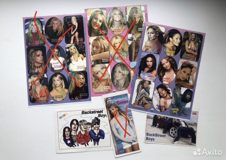 Открытки закладки 00х JLo,Ricky Martin,BB, Five