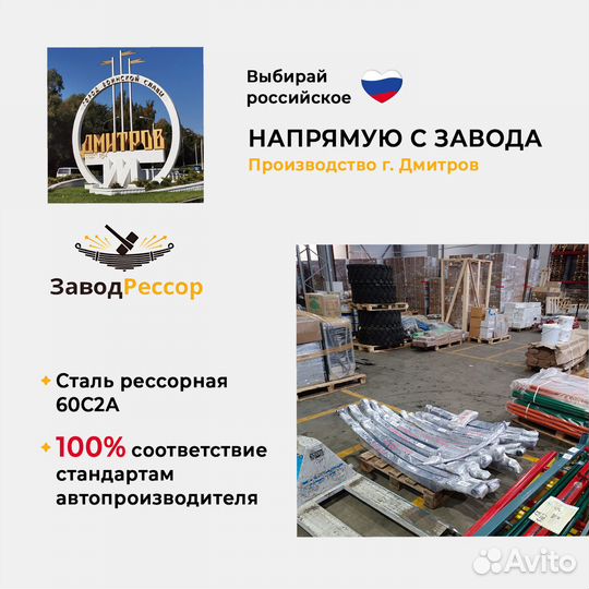 Комплект усиленных рессор Газель