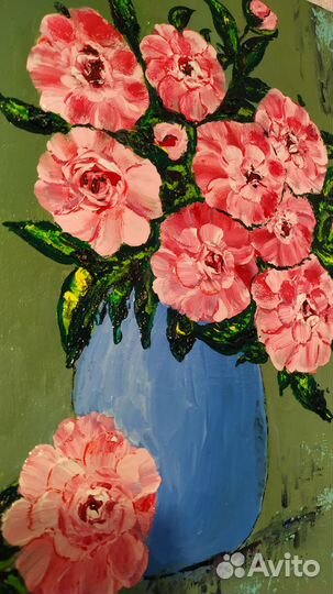 Картина маслом 30*40 Шиповник