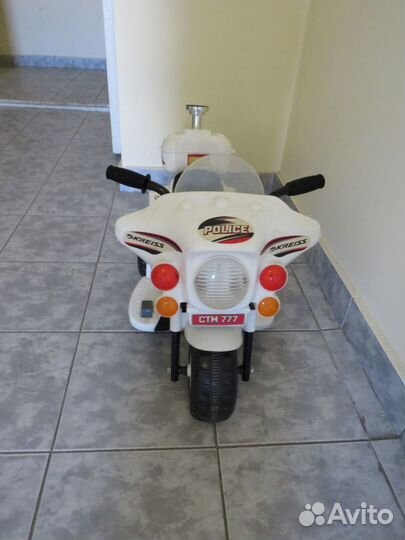 Детский электрический мотоцикл полицейский kreiss