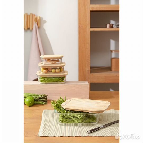 Контейнер SMART Solutions с крышкой из бамбука, 1