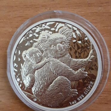 1 доллар 2008г Коала.Австралия.Серебро.Не позолота