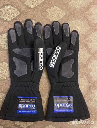 Перчатки sparco TB6 С омологацией FIA (черный)