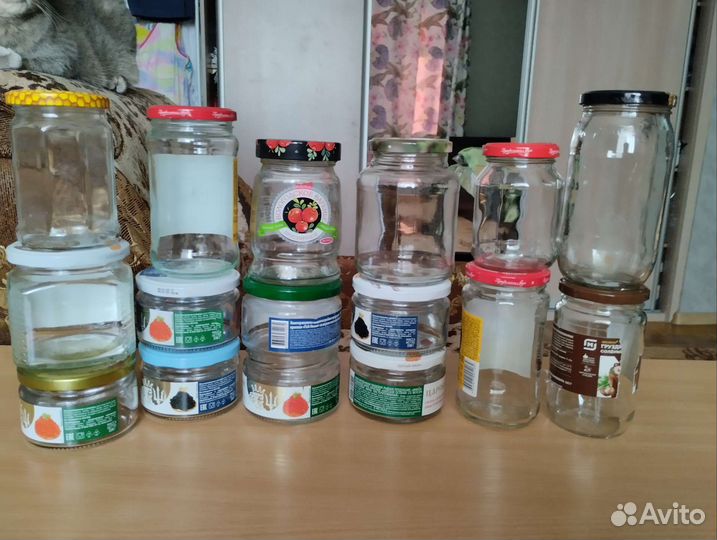 Банки стеклянные с винтовыми крышками