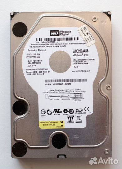 Жесткий диск Western Digital WD 320gb Caviar SE16