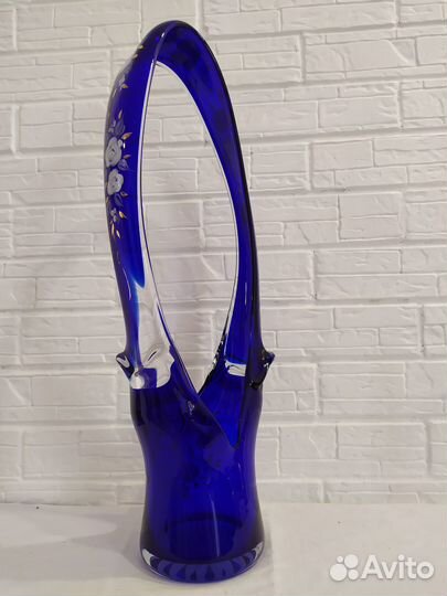 Ваза цветное стекло Сфера Бердников