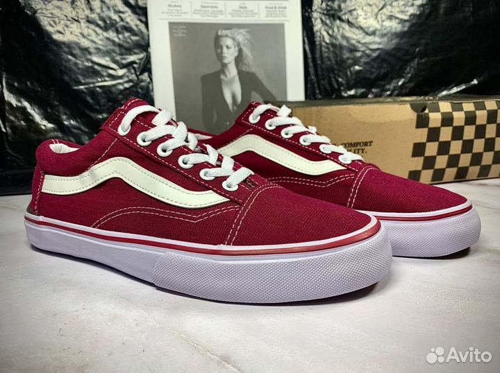 Кеды vans красные