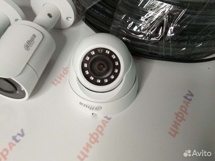 Видеонаблюдение 8 уличных камер. Полный к-т