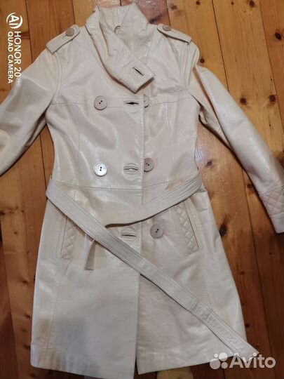 Плащ кожаный