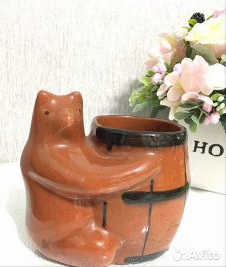 Советский сувенир - Мишка с бочкой