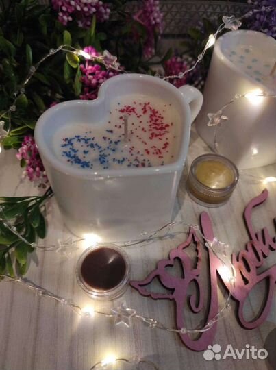 Бальзам для губ, мыло и свечи ручной работы