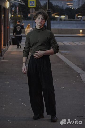 Высокая Талия Pogarti Брюки Хлопок Чинос Защипы