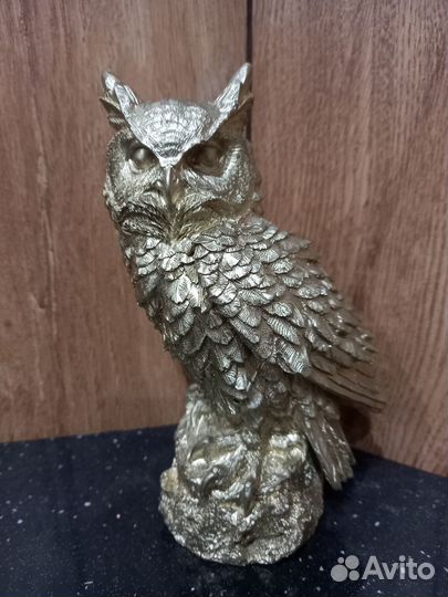 Золотой филин декор для дома и офиса