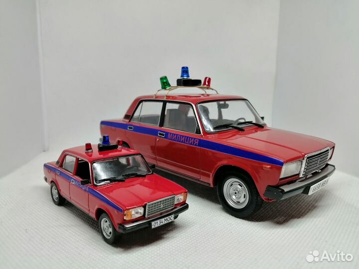 Модель ваз-2107 «Жигули» «Милиция» в масштабе 1:24