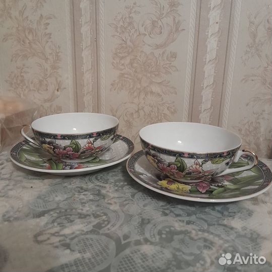 Кузнецовский фарфор чайная пара