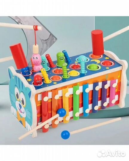 Развивающие игрушки ксилофон кот