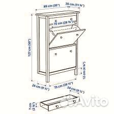 Обувница IKEA белый Хемнес