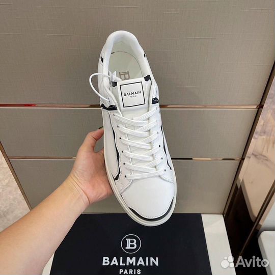 Кроссовки мужские кожаные Balmain 44 45