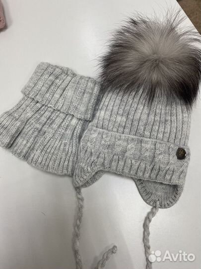 Шапка зимняя со снудом детская 50-52 новая