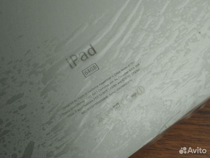 iPad WiFi 64Gb корпус серебристый A1337