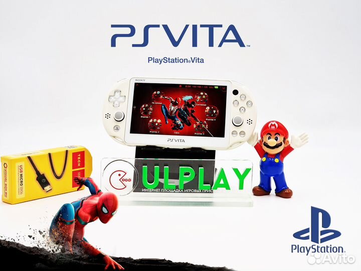 PS Vita Slim White 128Gb + прошивка Enso 3.65 + лю