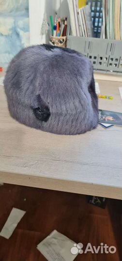 Шапка норковая вязаная женская