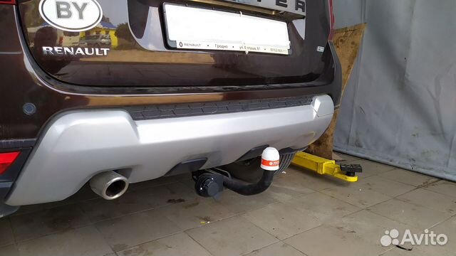 Фаркоп на Renault Duster l,ll без подрезки бампера