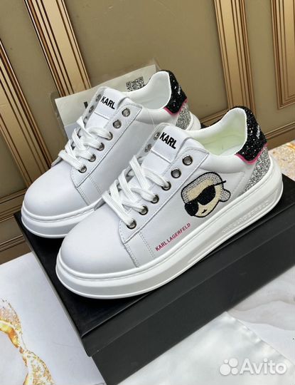 Кеды женские karl lagerfeld черные белые